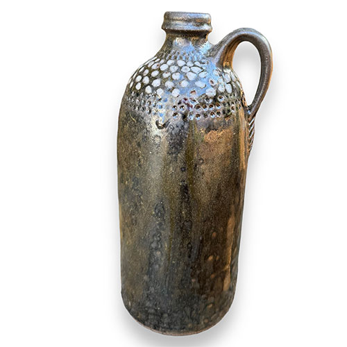 Ben North 9.5" Wood Fired Jug with Moonstone "Pearls" DP3752